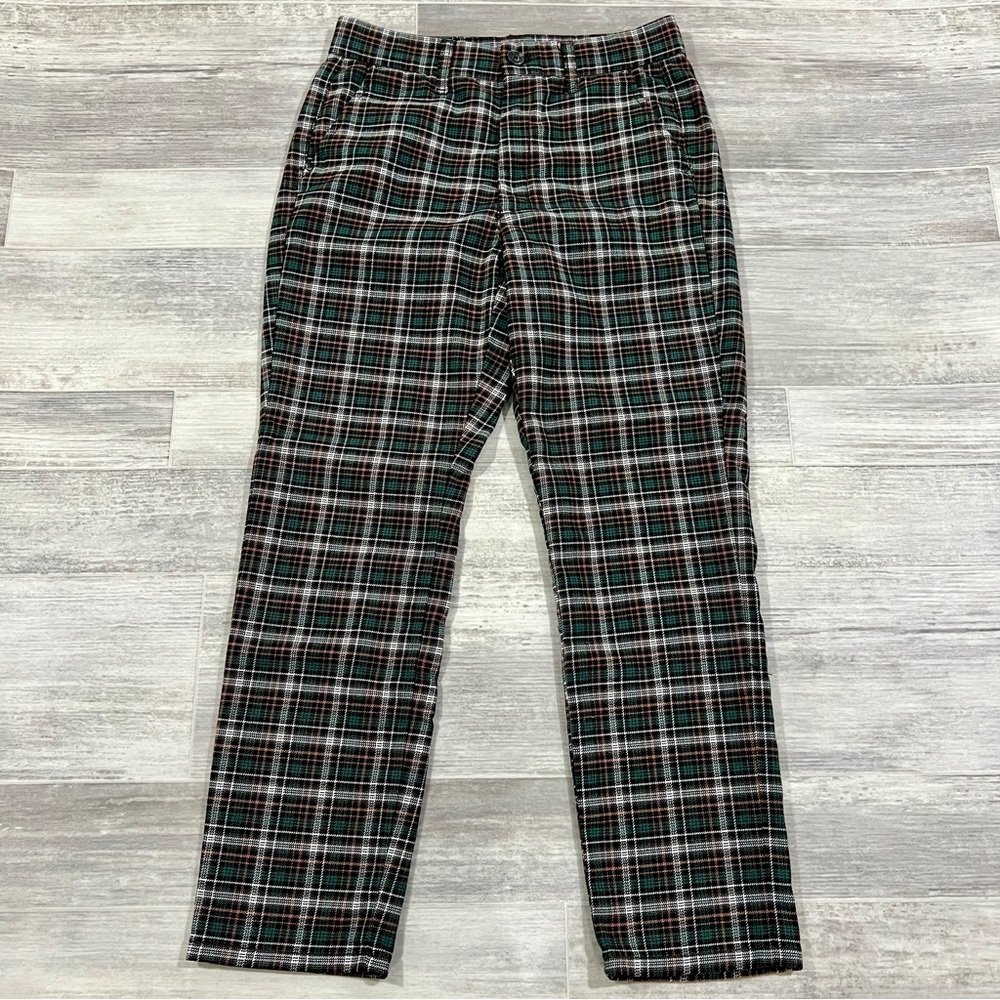 American Eagle Super Hi Rise Skinny Trouser Stretch Pants‎ Size 6 Brown Green